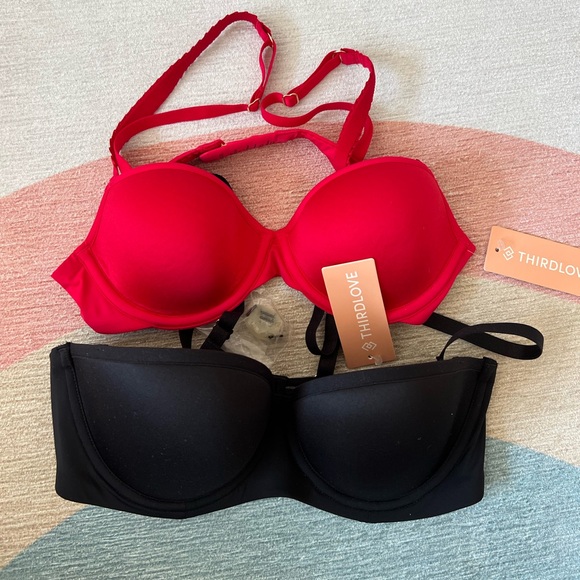 Bundle! Thirdlove 24/7 Classic Strapless/T-Shirt Bra 32B Brand NWT!